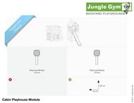 Hřiště Jungle Cabin s modulem Playhouse - kompletní sestava včetně skluzavky