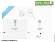 Hřiště Jungle Chalet s modulem Playhouse - kompletní sestava včetně skluzavky