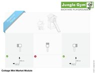 Hřiště Jungle Cottage s modulem Mini Market - kompletní sestava včetně skluzavky