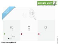 Hřiště Jungle Cubby s modulem Balcony - kompletní sestava včetně skluzavky