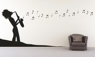 Dekorační samolepky na stěnu - Saxofonista