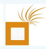 Samolepka na vypínač - flower