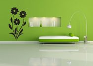 Šablony na zeď - Květina trio