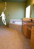 Šablony na zeď - Potápěč s bublinami