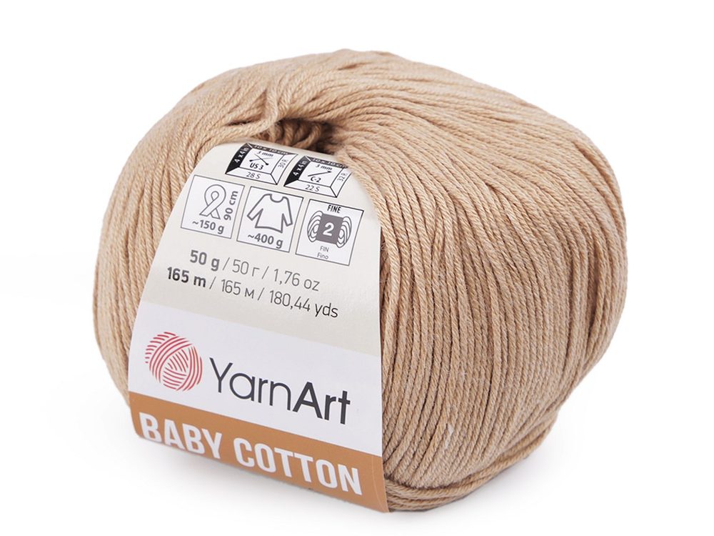 Pletací příze Baby Cotton 50 g - 23 (405) béžová