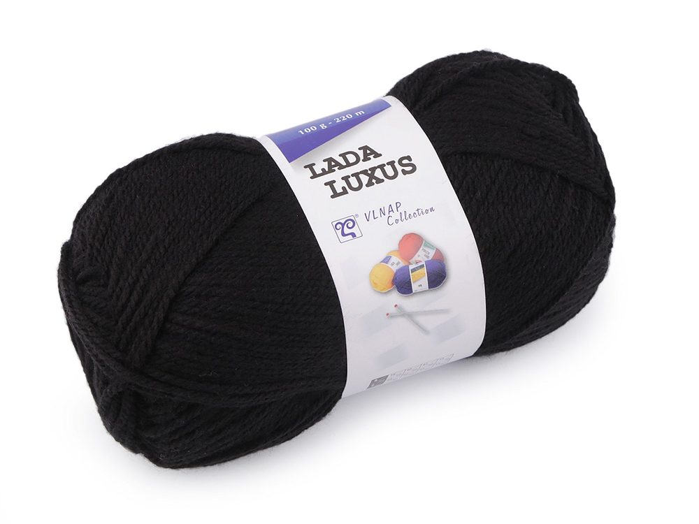 Pletací příze Lada Luxus 100 g - 7 (59005) černá