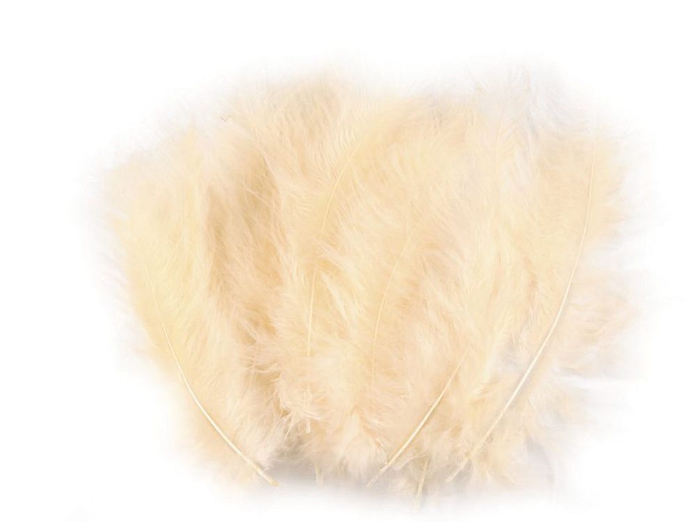 Pštrosí peří délka 9-16 cm - 35 béžová světlá