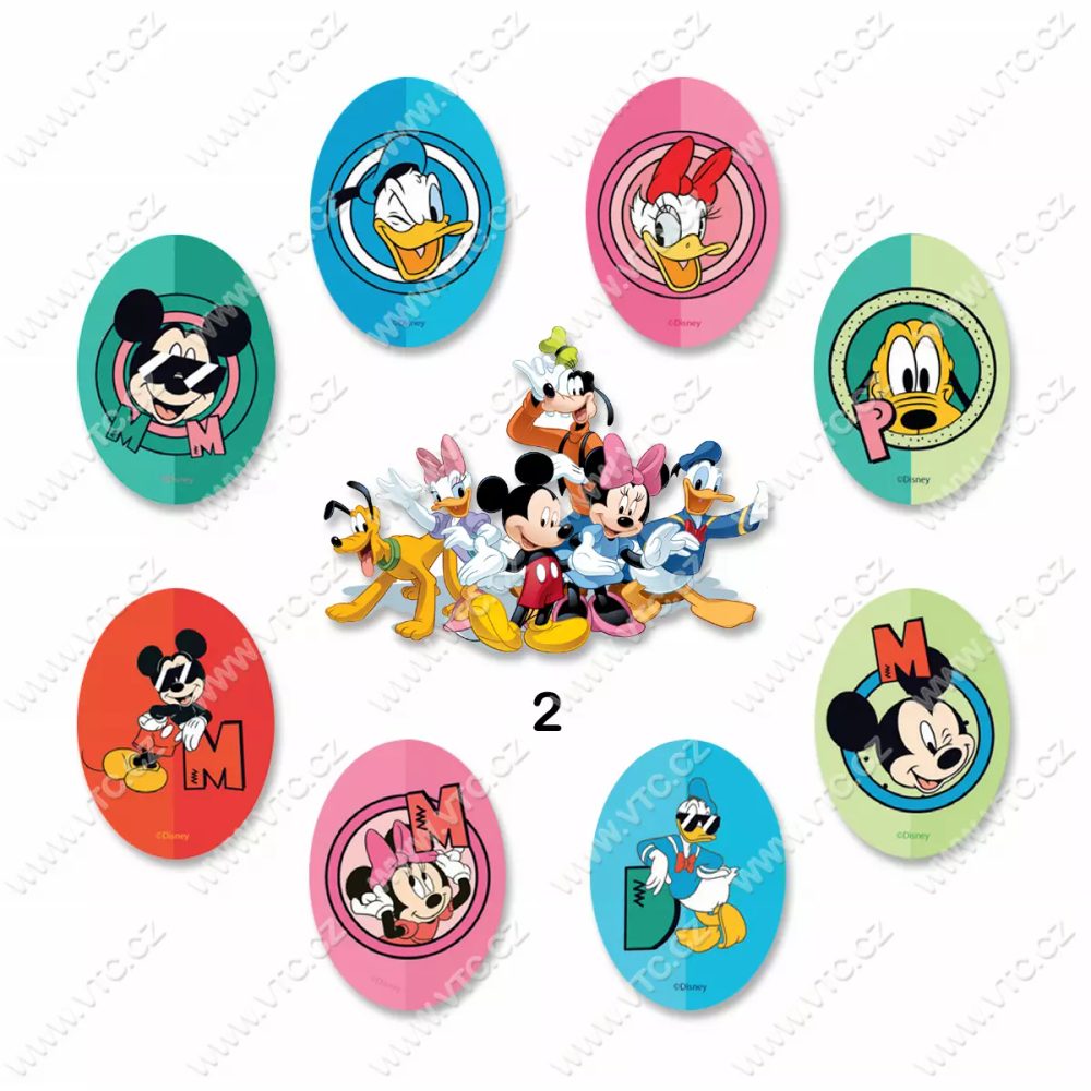 Nažehlovací záplaty Disney 8 kusů - 2 Mickey a jeho kamarádi