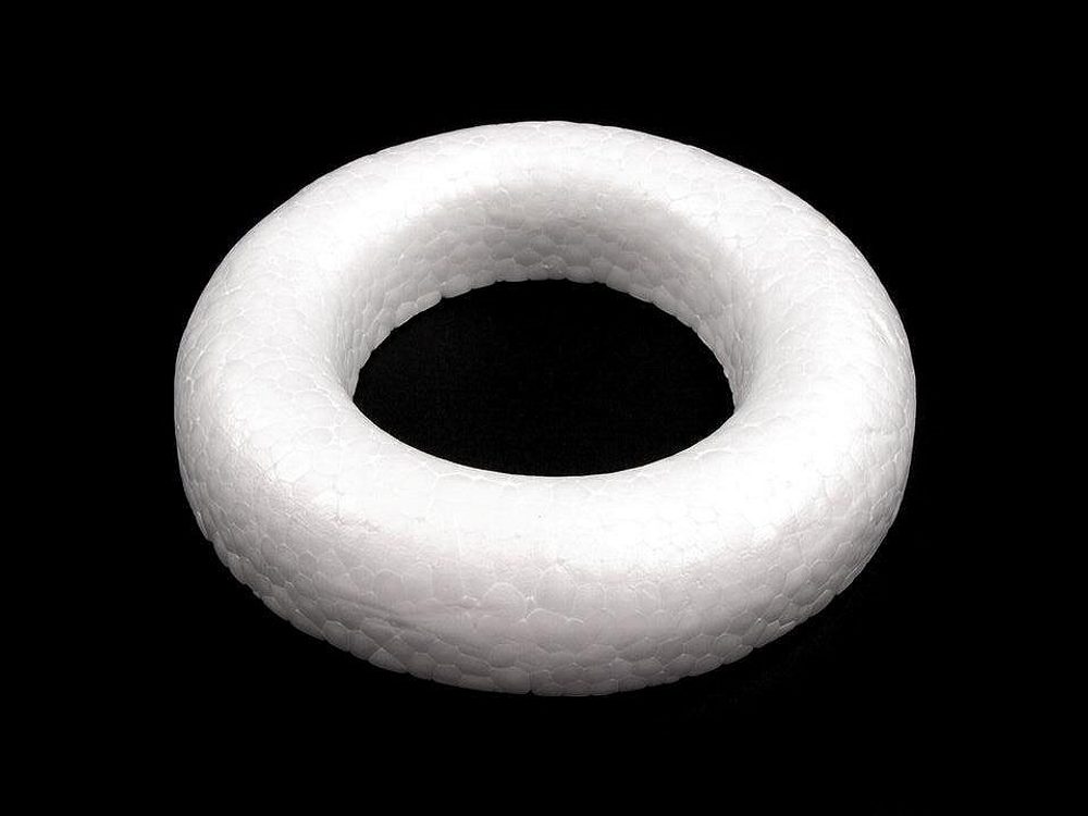 Věnec polystyren Ø14,6 cm - bílá
