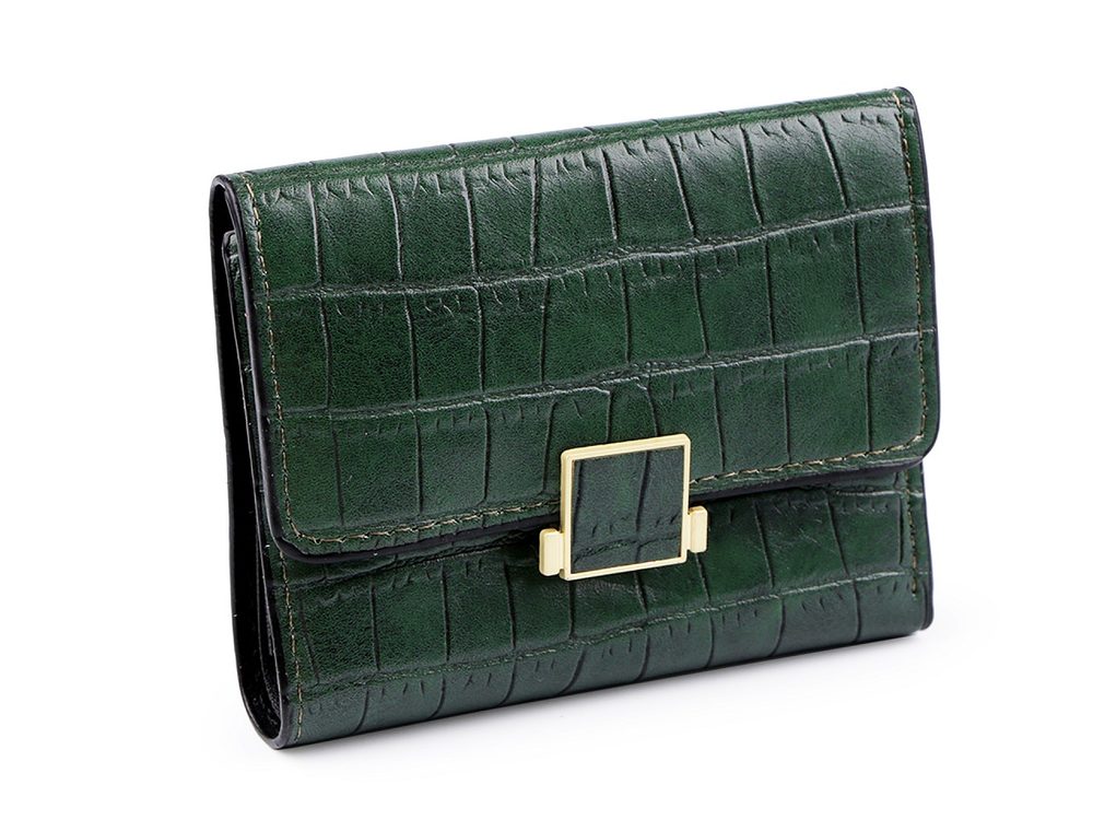 Dámská peněženka / dokladovka 9x11 cm - 3 zelená tmavá