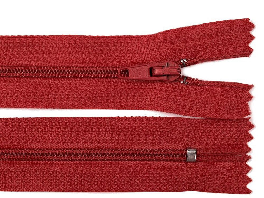 Spirálový zip šíře 3 mm délka 25 cm - 148 červená