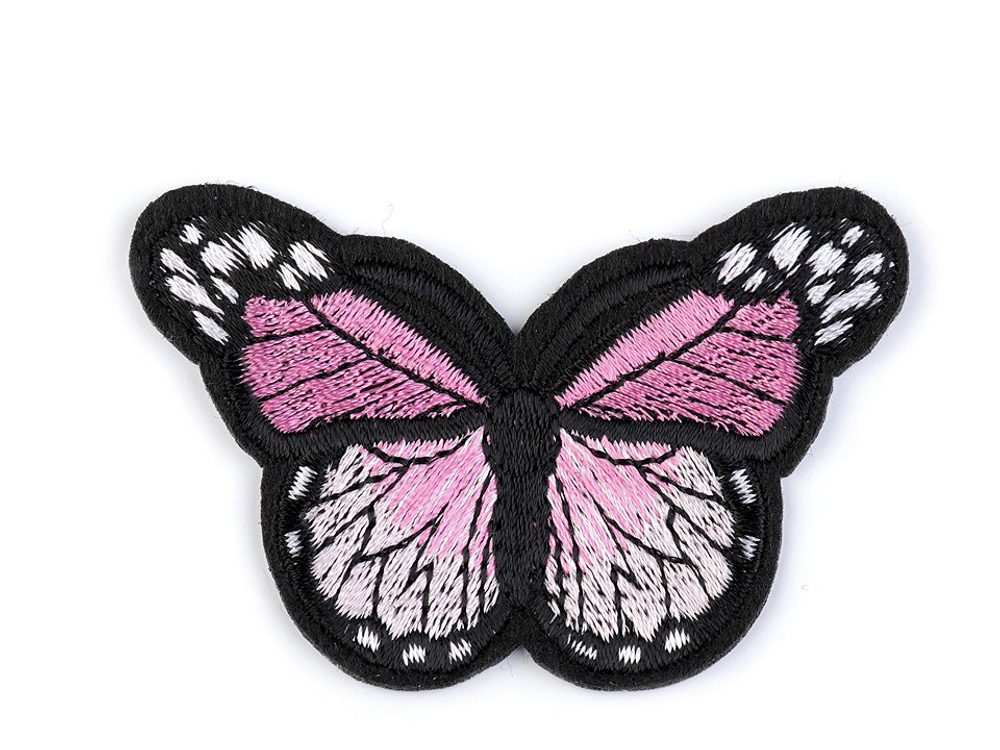 Nažehlovačka motýl - 3 růžová střední