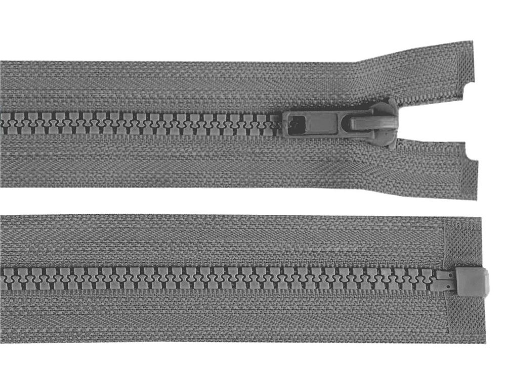 Kostěný zip šíře 5 mm délka 45 cm (bundový) - 312 šedá tmavá