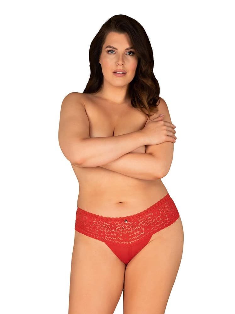 Sexy kalhotky Blossmina panties - Obsessive - 4XL/5XL - červená