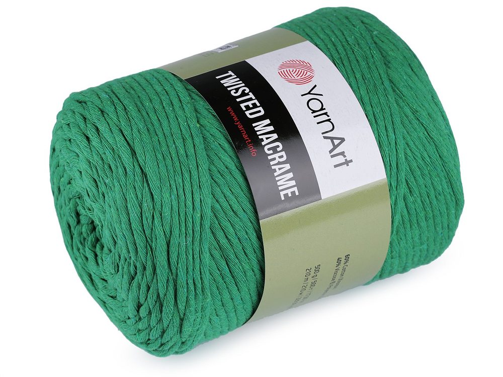 Pletací příze Twisted Macrame 500 g - 24 (759) zelená jedle