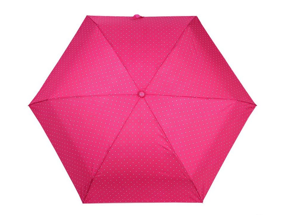 Skládací mini deštník s puntíky - 1 růžová malinová