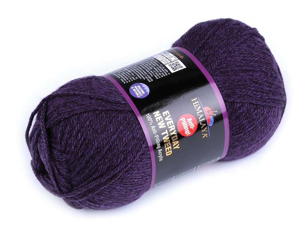 Příze pletací Everyday New Tweed 100 g - 5 (75115) švestková