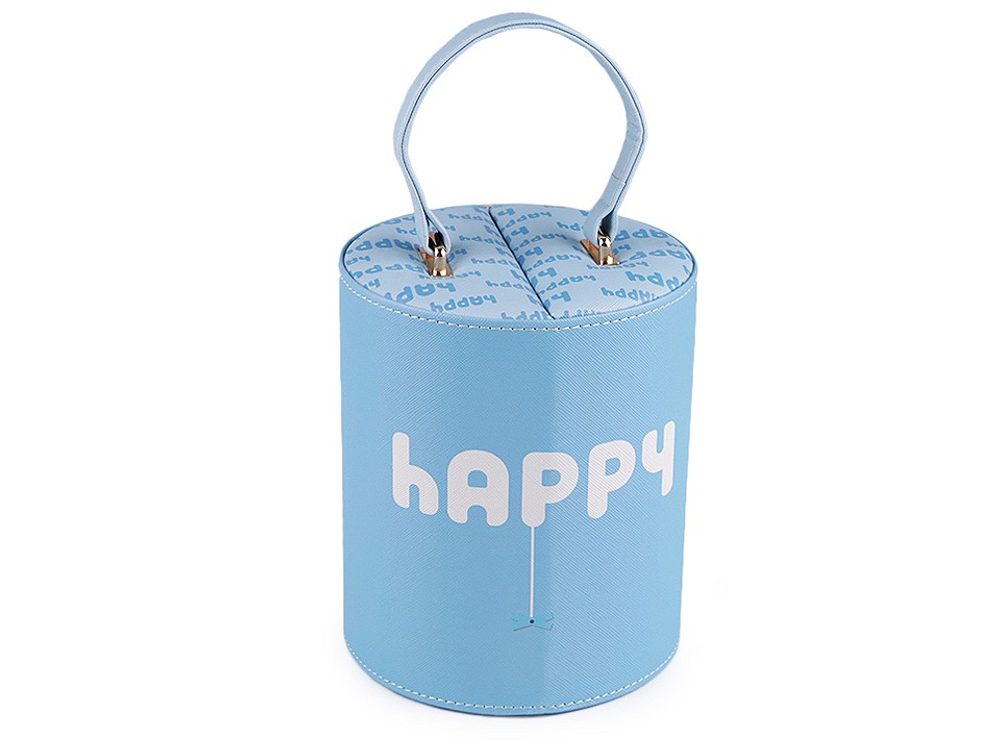 Šperkovnice Lovely, Happy, Smile, Sweet 14,5x17 cm - 4 modrá azuro happy
