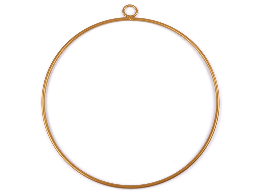 Kovový kruh na lapač snů / k dekorování Ø25 cm - 1 zlatá mat