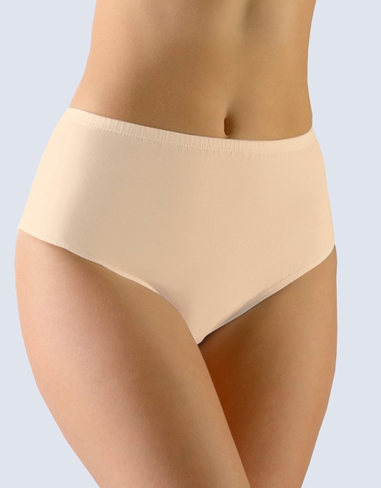GINA dámské kalhotky klasické ve větších velikostech, větší velikosti, šité, jednobarevné 11086P - tělová - 50/52