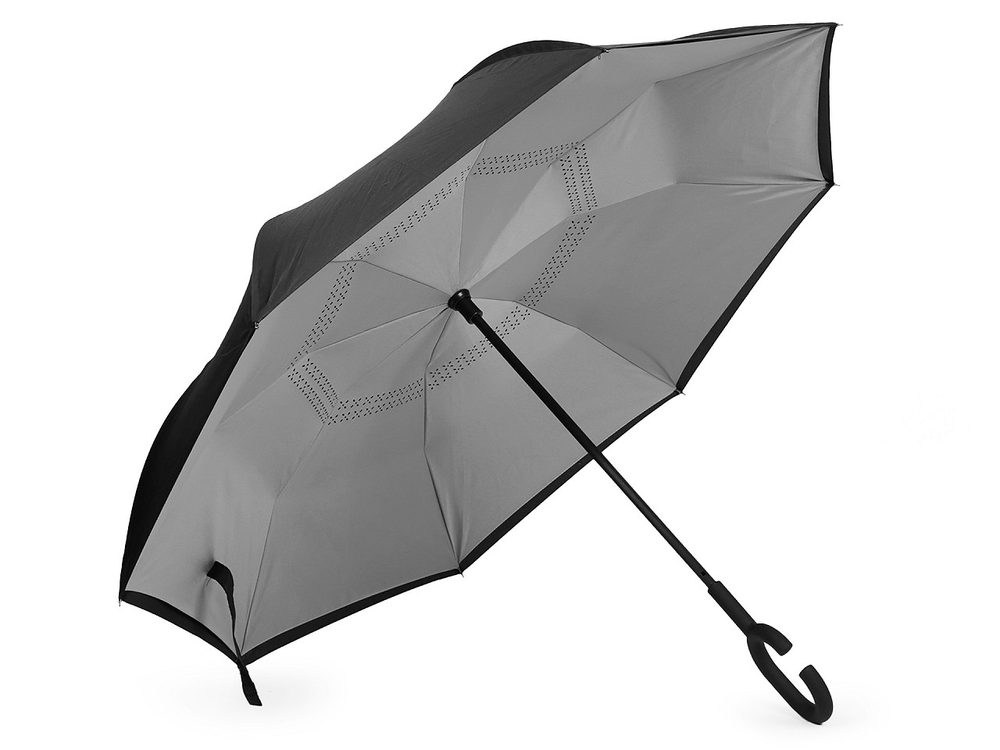Obrácený deštník dvouvrstvý - 5 šedá světlá