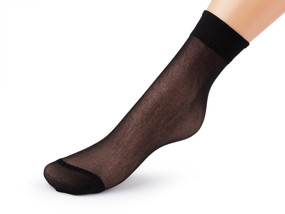 Silonové ponožky 20 den 5 párů Evona - 999 Black