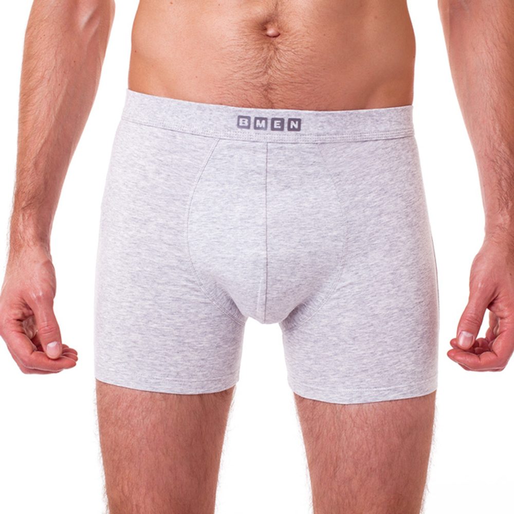 Pánské jednobarevné boxerky Sport BU858445 - šedá - XXL