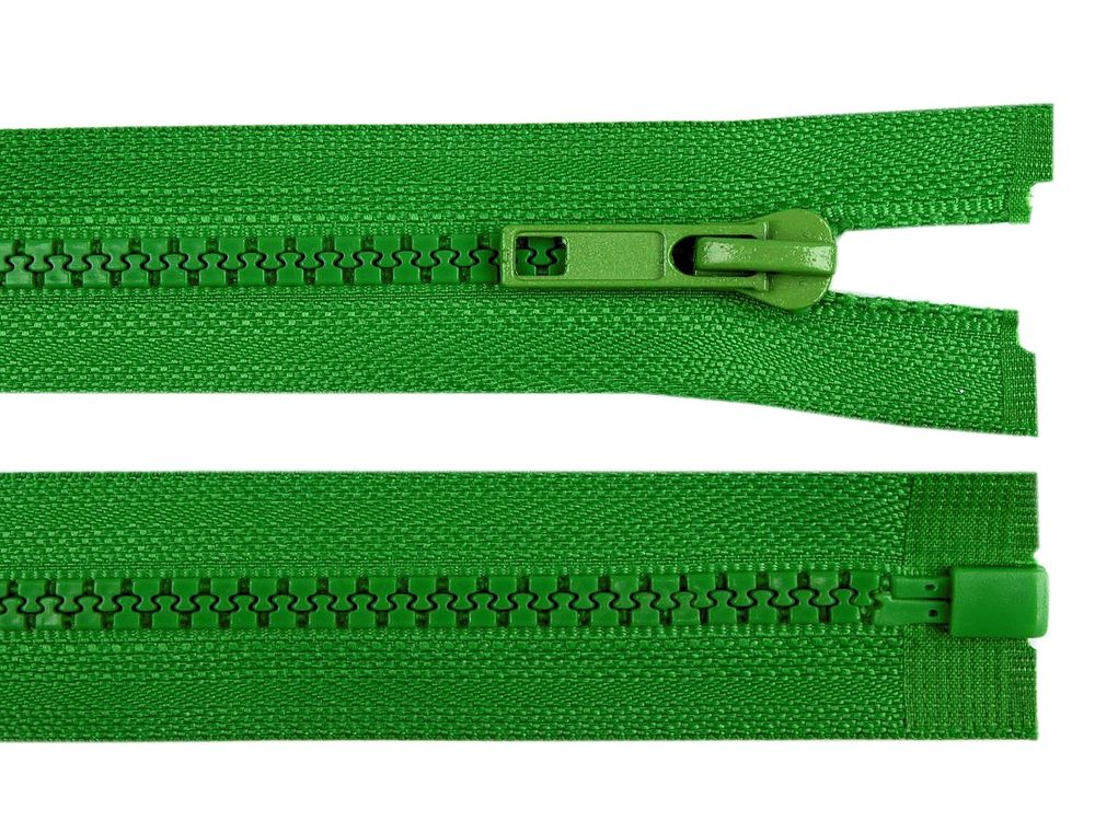 Bundový Kostěný Zip: Šíře 5 mm, Délka 70 cm - 239 Fern Green