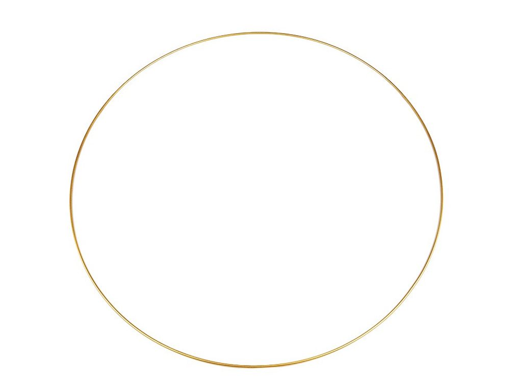 Kovový kruh na lapač snů / k dekorování Ø60 cm - 3 zlatá