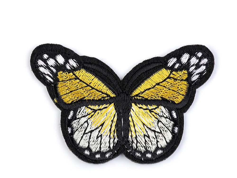 Nažehlovačka motýl - 1 žlutá světlá