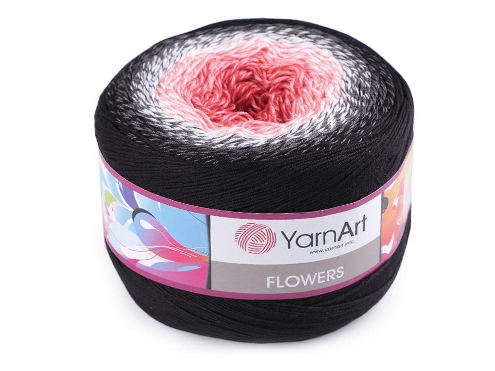 Pletací příze Flowers 250 g YarnArt - 6 (260) růžová
