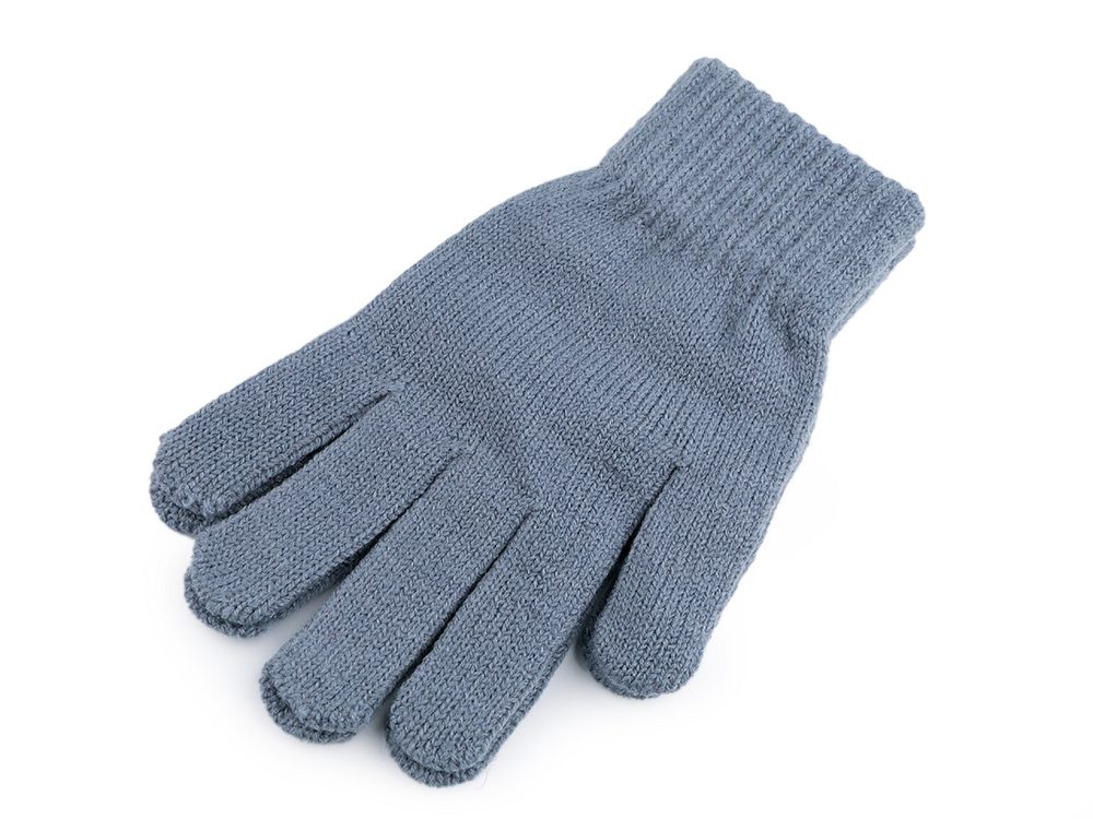 Dámské pletené rukavice - 7 modrá jeans