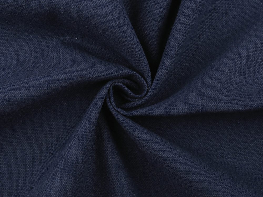 Lněná látka METRÁŽ šíře 150 cm - 45 (170 g/m²) (39) modrá tmavá