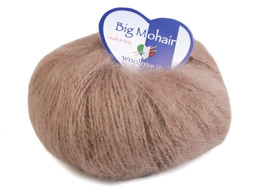 Pletací příze 25 g Big Mohair - 9 (7368) hnědá přírodní