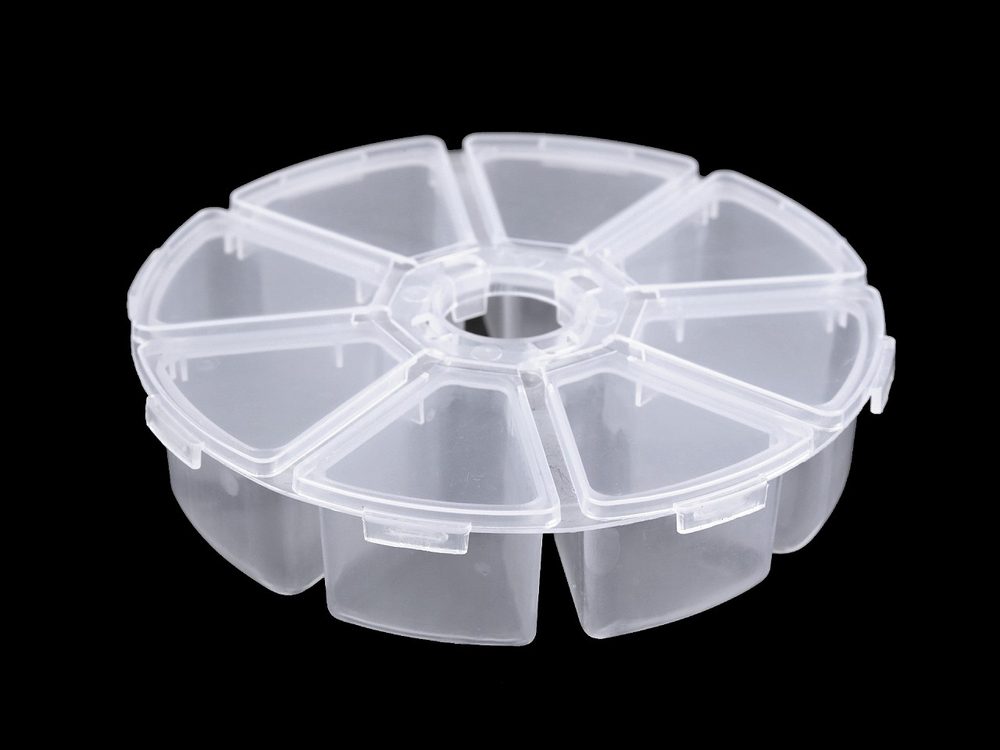 Plastový box / zásobník Ø10 cm - 1 transparent