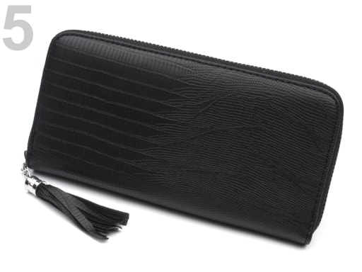 Dámská peněženka 9x19cm s třásničkou - 5 černá