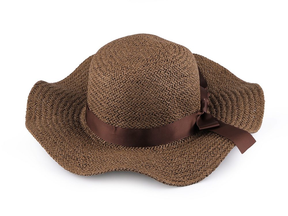Dámský letní klobouk / slamák - 3 hnědá světlá