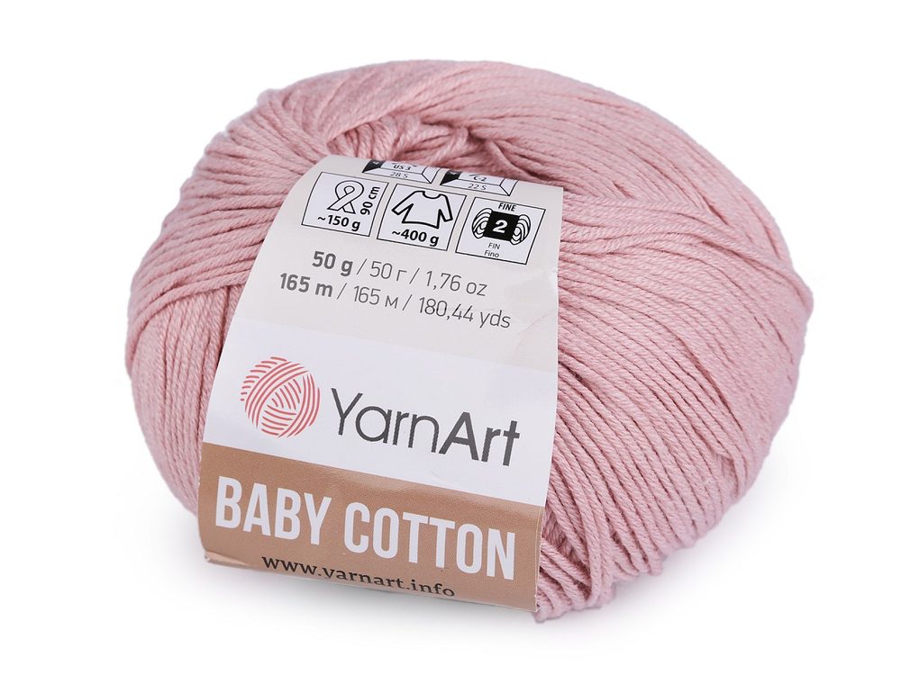 Pletací příze Baby Cotton 50 g - 3 (413) pudrová