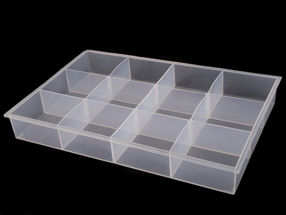 Plastový box / zásobník 23x34,5x4,5 cm - transparent
