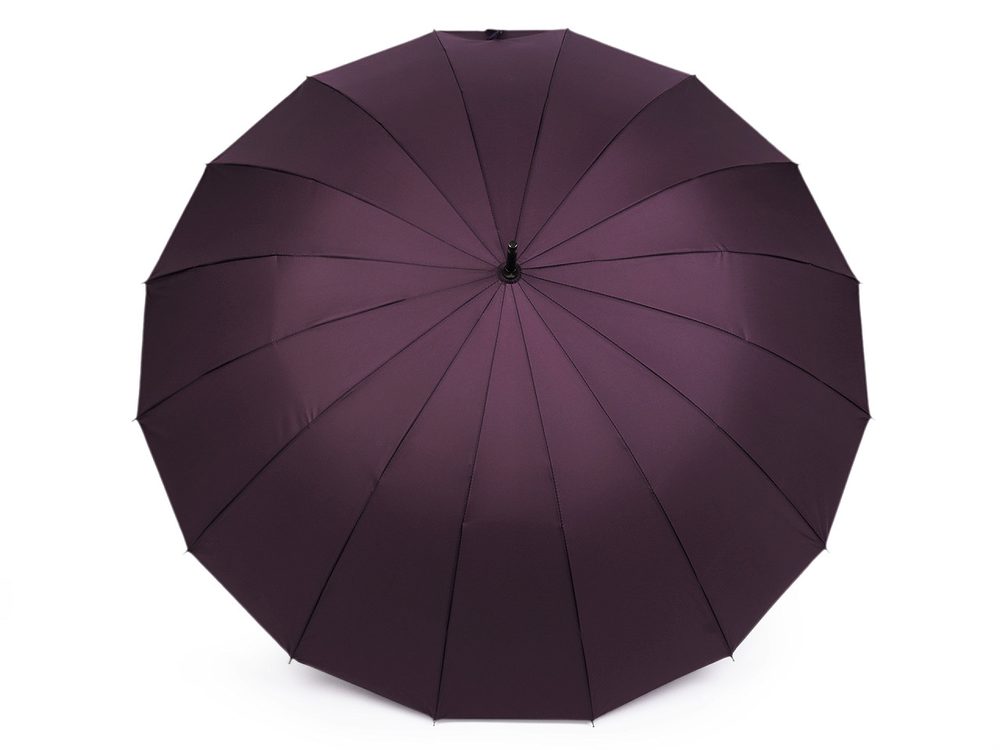Velký rodinný deštník s dřevěnou rukojetí - 2 amarant