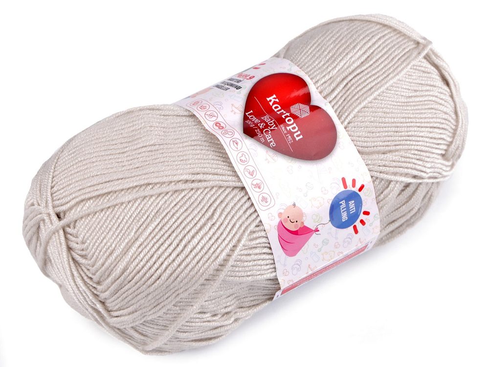 Pletací příze Baby Love a Care 100 g - 20 (945) šedobéžová