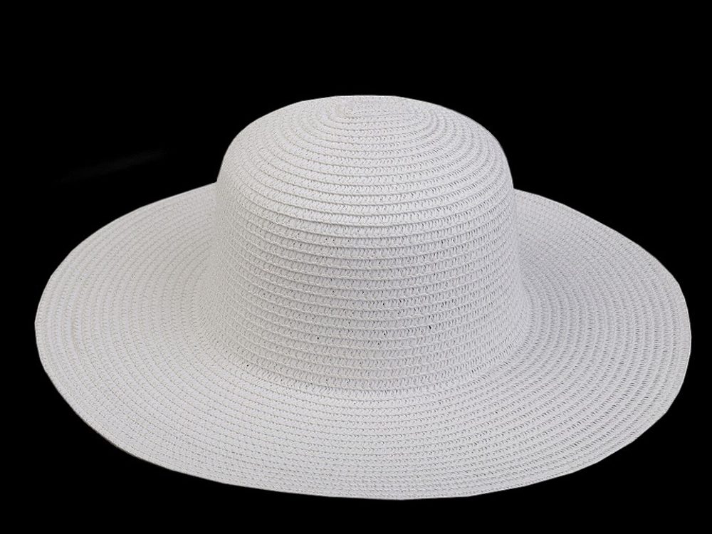 Dámský klobouk k dozdobení - 1 bílá