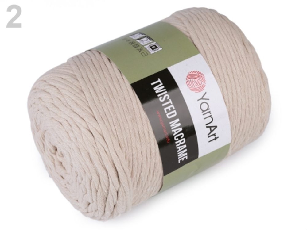 Pletací příze Twisted Macrame 500 g - 2 (753) přírodní