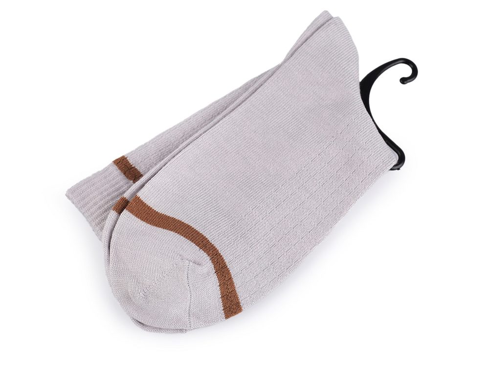 Pánské / chlapecké bavlněné ponožky - 2 šedá světlá