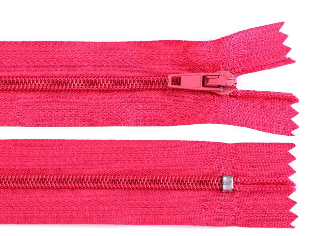 Spirálový zip šíře 3 mm délka 20 cm autolock - 145 růžová malinová