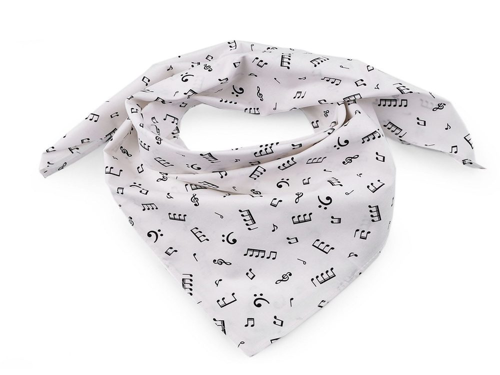 Bavlněný šátek 65x65 cm - 5 (242) bílá