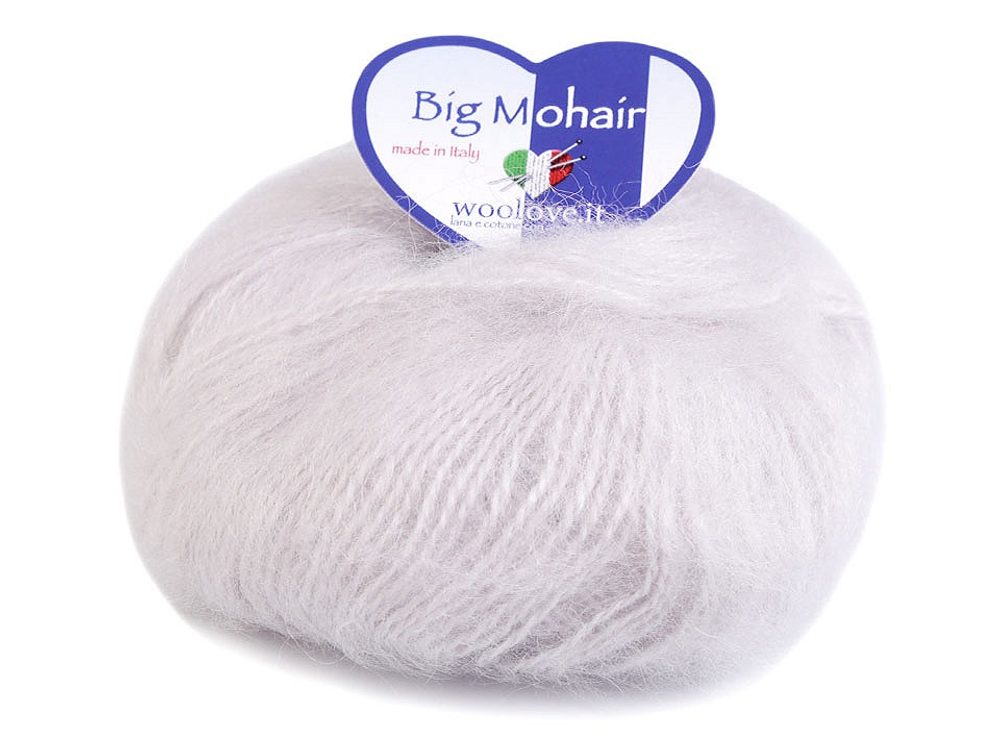 Pletací příze 25 g Big Mohair - 10 (12) šedá nejsvětlější