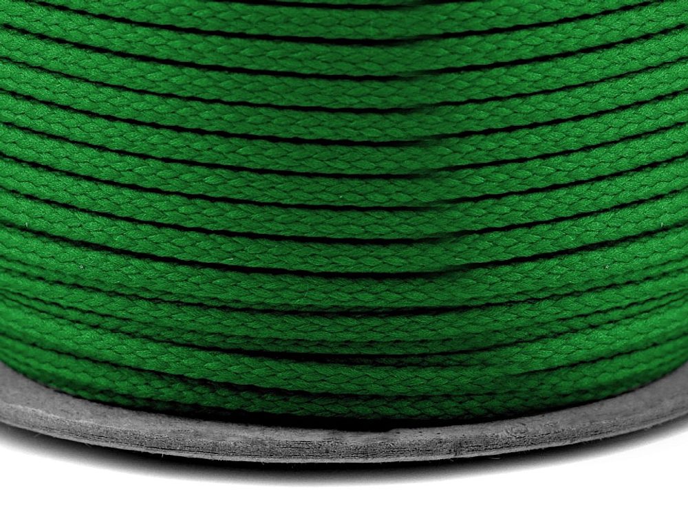 Oděvní šňůra PES Ø2 mm návin 50 metrů - 5449 zelená