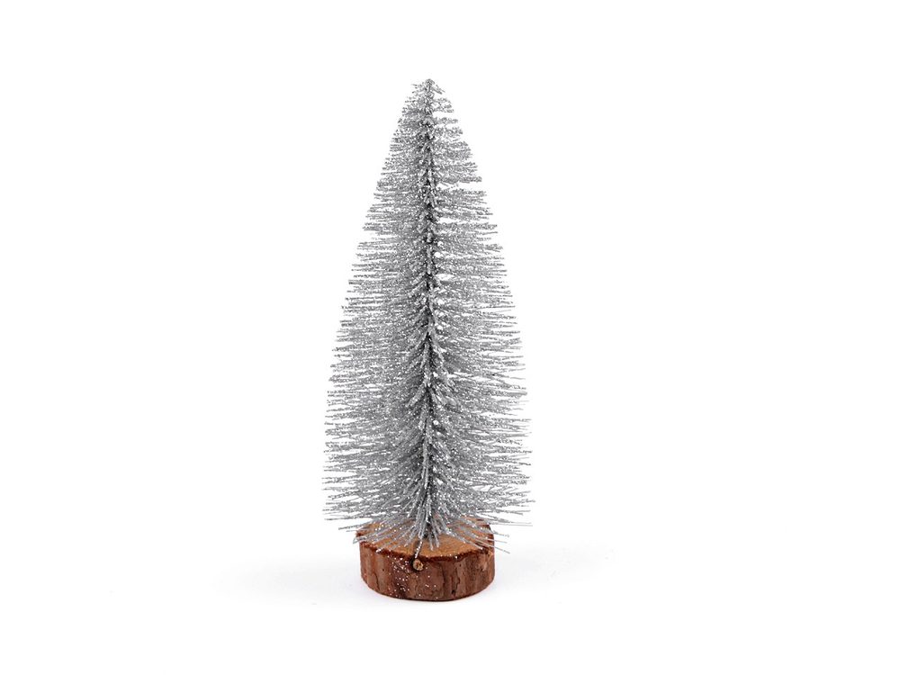Dekorace vánoční stromeček - 1 stříbrná