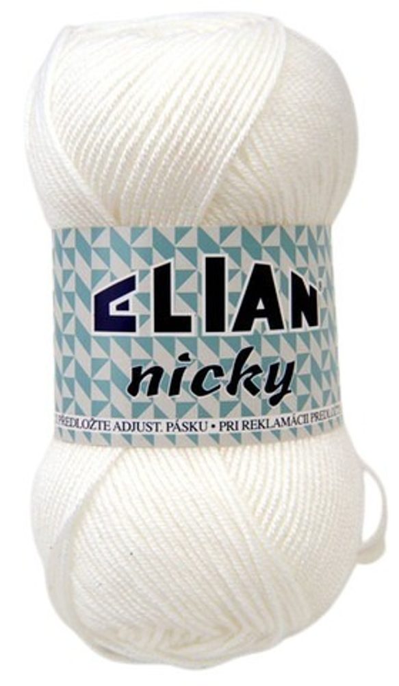 Pletací příze 50 g Elian Nicky - 1 (208) bílá